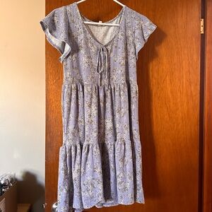 Jessica Simpson periwinkle and White Striped Dress